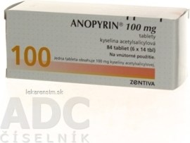 Zentiva Anopyrin 100mg 84tbl