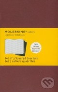 Moleskine - sada 3 malých štvorčekovaných zápisníkov (bordový) - cena, porovnanie