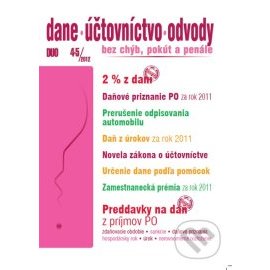 Dane, účtovníctvo, odvody 4 - 5/2012