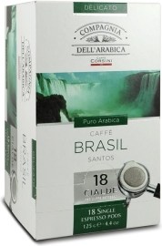Compagnia Dell Arabica Brasile Santos 18x7g