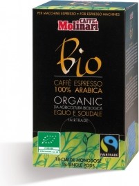 Molinari 100% Arabica BIO & Fairtrade 18x7g