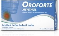 Novartis Oroforte Menthol 20tbl - cena, porovnanie