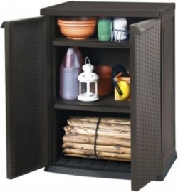 Keter 17190095 Rattan Style Mini Shed