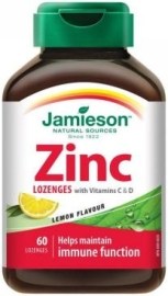 Jamieson Zinc Lozenges + C + D Lemon 60tbl