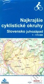 Najkrajšie cyklistické okruhy - Slovensko juhozápad 1 : 175 000