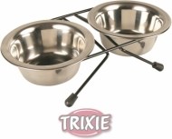 Trixie Stojan s nerezovými miskami 2x450ml 12cm - cena, porovnanie