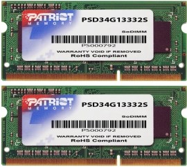 Patriot PSD34G13332S 4GB DDR3 1333MHz CL9