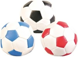 Trixie Futbalová lopta kožená plnená molitanom 11cm
