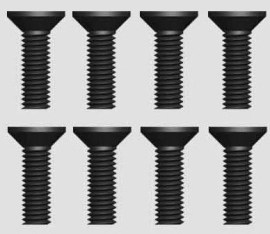 VRX 85125 Flat Head Hex Screw M3/10 8ks