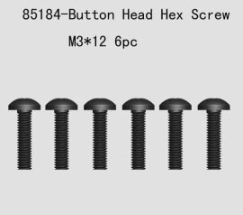 VRX 85184 Button Head Hex Screw M3*12 6ks