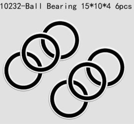 VRX 10232 Ball Bearing 15,10,4 6ks