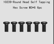 VRX 10239 Round Head Self Tapping Hex Screw M3,6 6ks - cena, porovnanie