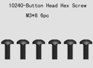 VRX 10240 Button Head Hex Screw M3,8 6ks - cena, porovnanie
