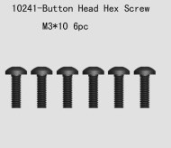 VRX 10241 Button Head Hex Screw M3,10 6ks - cena, porovnanie