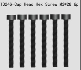 VRX 10246 Cap Head Hex Screw M3,28 6ks