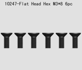 VRX 10247 Flat Head Hex M3,8 6ks