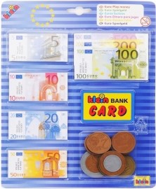Klein Euro bankovky, mince a platobná karta