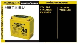 Motobatt MBTX12U 14Ah