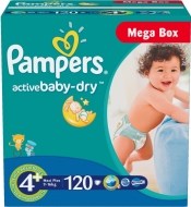 Pampers Active Baby 4+ 120ks - cena, porovnanie