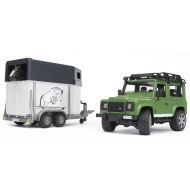 Bruder Land Rover Defender + vozík na prevoz koňa 02592 - cena, porovnanie