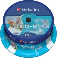 Verbatim 43439 CD-R 700MB 25ks - cena, porovnanie