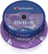 Verbatim 43500 DVD+R 4.7GB 25ks - cena, porovnanie