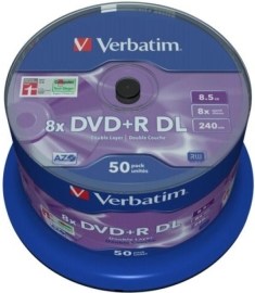 Verbatim 43758 DVD+R DL 8.5GB 50ks