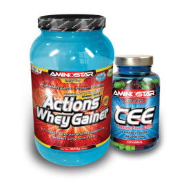 Aminostar Actions Whey Gainer + CEE 2250g + 90tbl