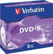 Verbatim 43497 DVD+R 4.7GB 5ks - cena, porovnanie