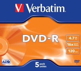 Verbatim 43519 DVD-R 4.7GB 5ks