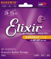 Elixir Acoustic Nanoweb 80/20 Bronze Light - cena, porovnanie