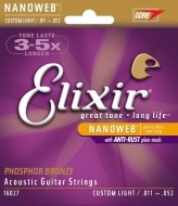 Elixir Acoustic Nanoweb Phosphor Bronze Custom Light - cena, porovnanie