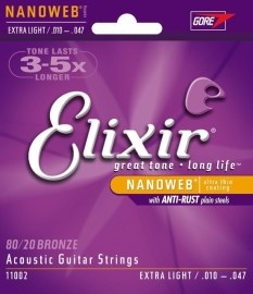 Elixir Acoustic Nanoweb 80/20 Bronze Extra Light
