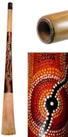 Terre Didgeridoo Made of Teak Wood Paint