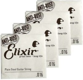 Elixir Plain Steel Single String 016