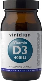 Viridian Vitamin D3 400IU 90kps
