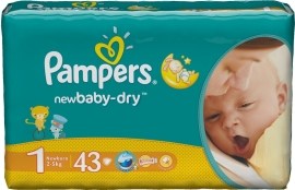 Pampers New Baby 1 Newborn 2-5kg 43ks