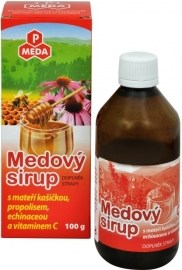 Purus Meda Medový sirup mat. kašička, propolis, echinacea a vitamin C 100g
