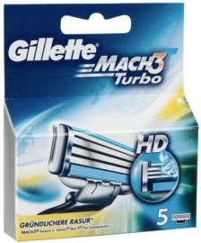 Gillette Mach 3 Turbo náhradné hlavice 5ks