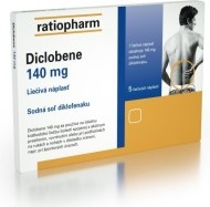 Ratiopharm Diclobene 140mg 5ks - cena, porovnanie