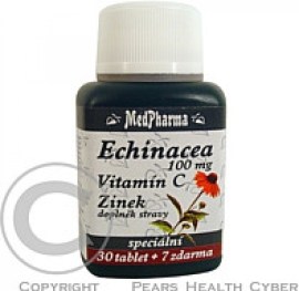MedPharma Echinacea 100mg Vitamín C Zinok 37tbl