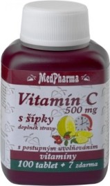 MedPharma Vitamín C 500mg so šípkami 107tbl