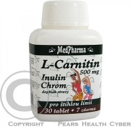 MedPharma L-Carnitín + Inulín + Chróm 37tbl - cena, porovnanie