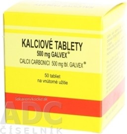 Galvex Kalciové tablety 500mg 50tbl
