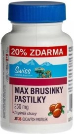 Swiss Natural Max Brusinky Pastilky 250mg 36tbl