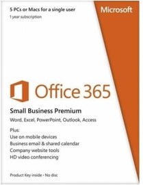 Microsoft Office 365 Small Business Premium SK Medialess 1r.