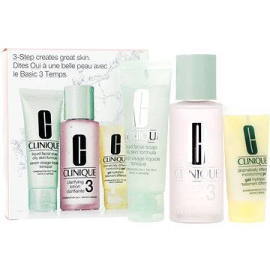 Clinique 3step Skin Care System 3 - Liquid Facial Soap 50ml + Clarifying Lotion 3 100ml + DDM gel 30ml