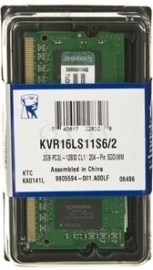 Kingston KVR16LS11S6/2 2GB DDR3L 1600MHz