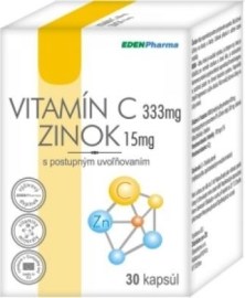 Edenpharma Vitamín C + Zinok 30tbl