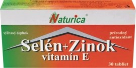 Naturica Selén + Zinok + Vitamín E 30tbl